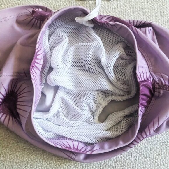 Kate Quinn Swim Shorts Trunks Spandex Lined Purple Sunburst Unisex Boys Girls 4T - Picture 3 of 4